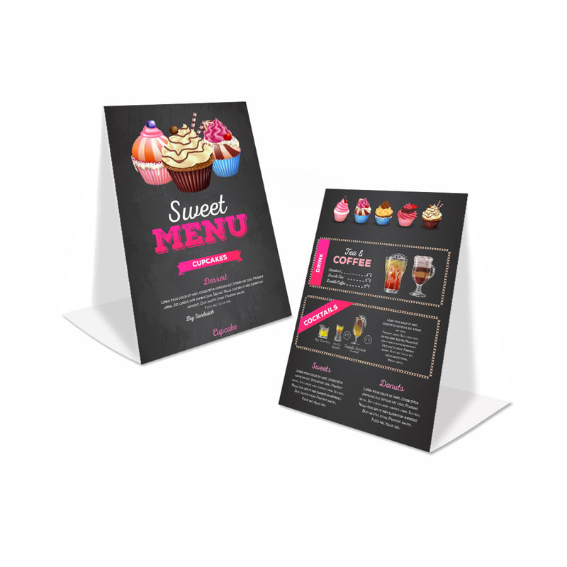 Table Tent Cards for restaurants